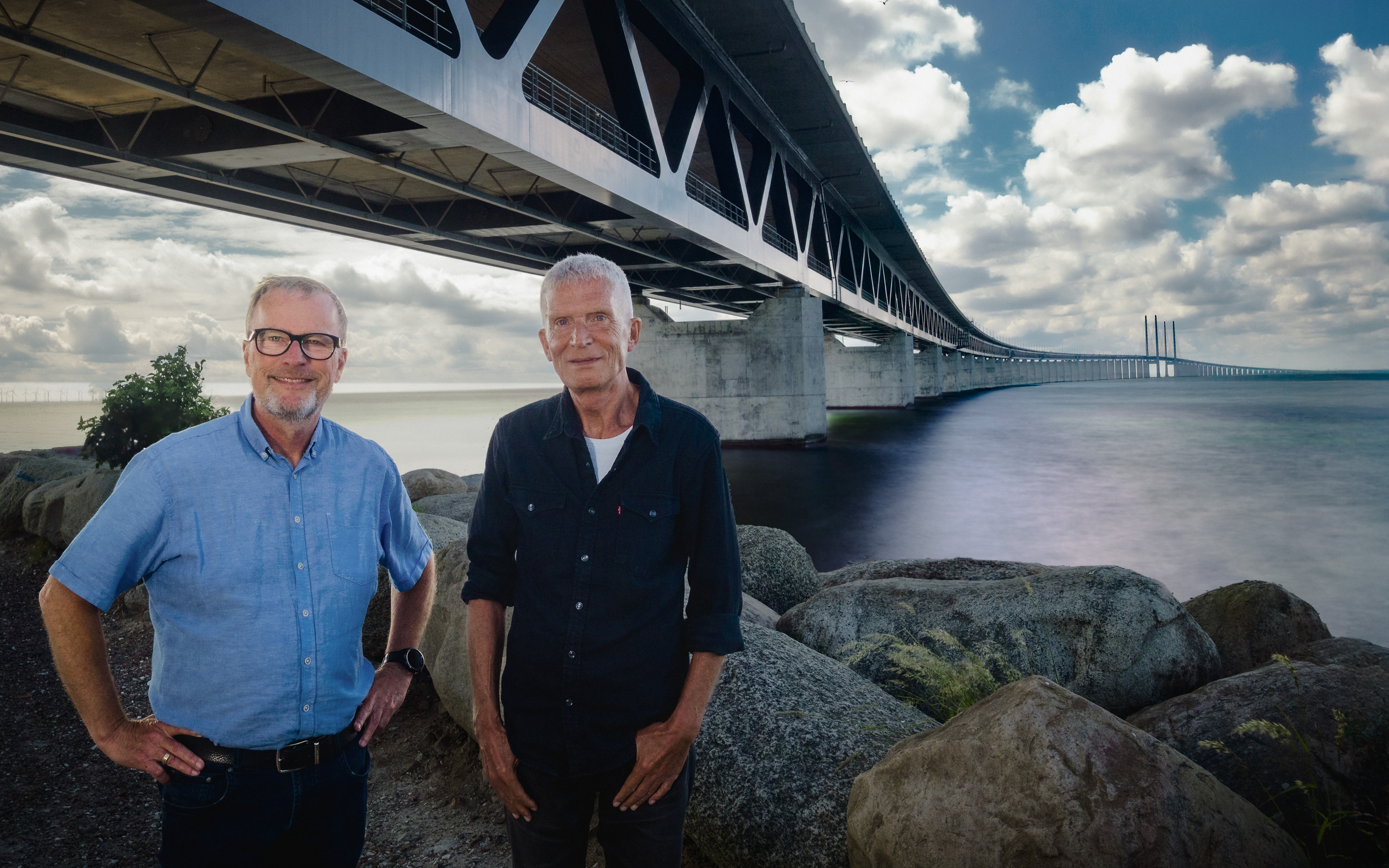 Henrik (tv.) og Jan har masser af gode minder fra Øresundsarbejderne