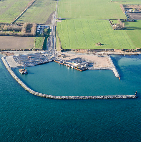 Ballen Færgehavn, Samsø, Vandbygning, Infrastruktur, MT Højgaard Danmark