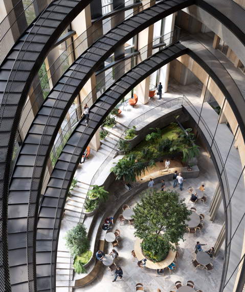 Visualisering af AART Arkitekter af Grundfos' fremtidige kontordomicil