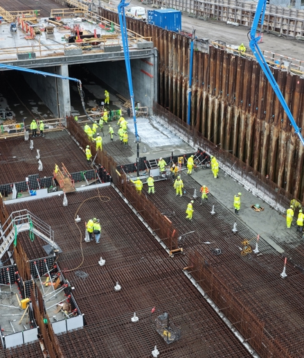 Milepæl på Nordhavnstunnelen: Kæmpe støbning af bundplade