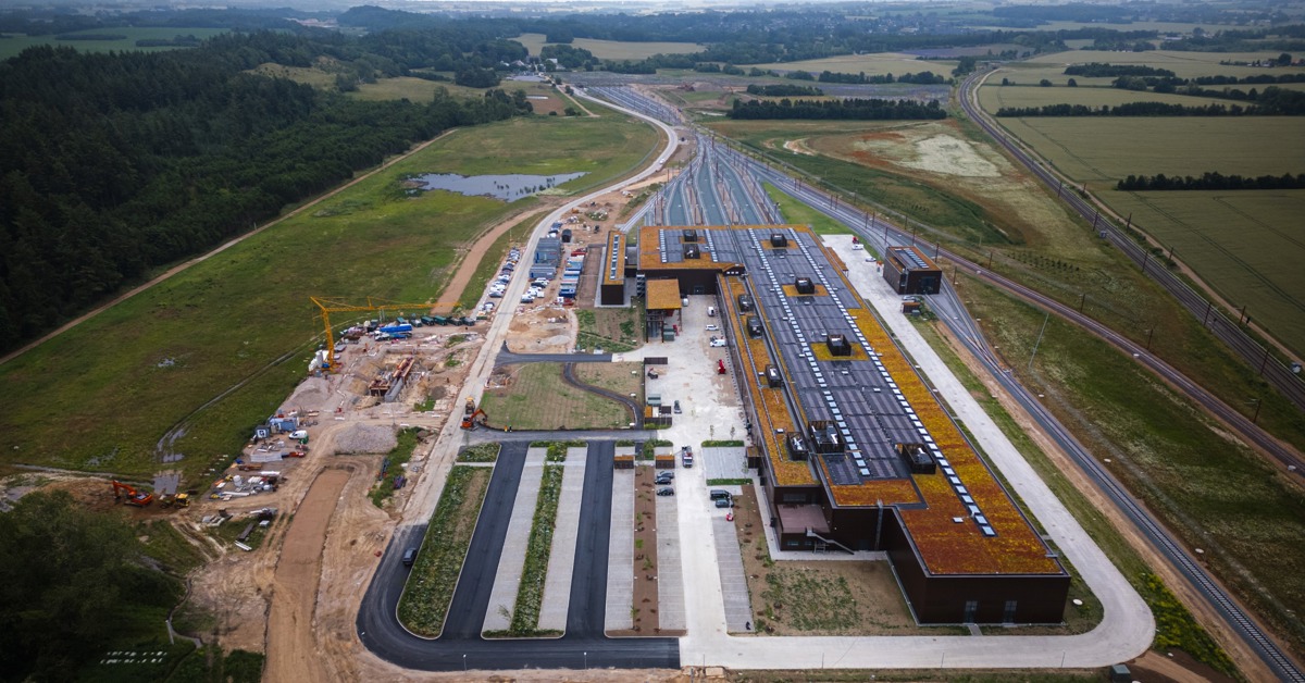 Anlæg af værksted for DSB ved Næstved